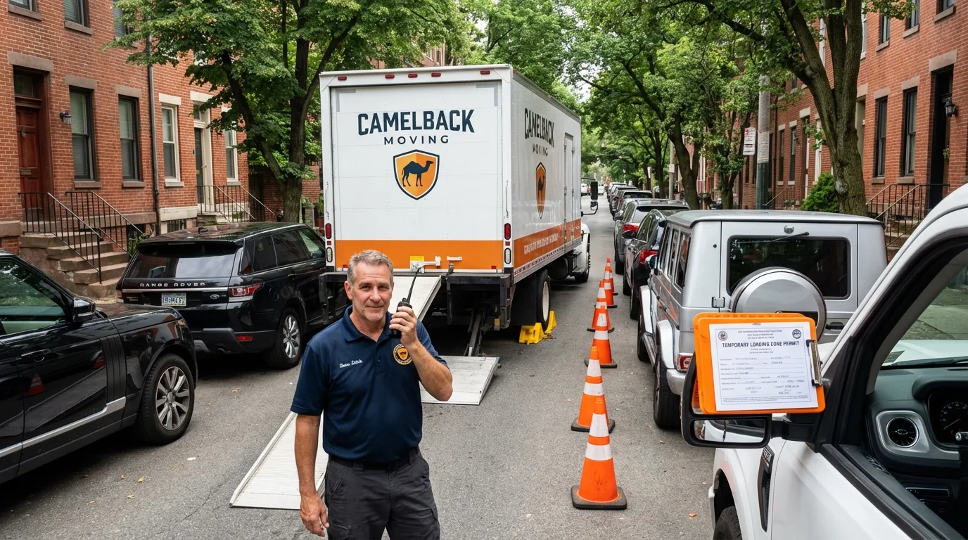 City street loading permit setup in Wenonah, NJ