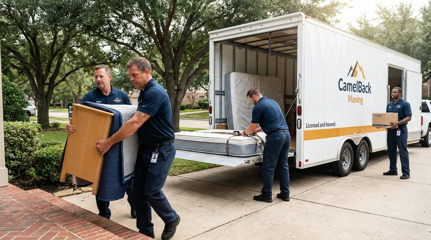 Crew loading residential truck for cross-state move from Wenonah, NJ